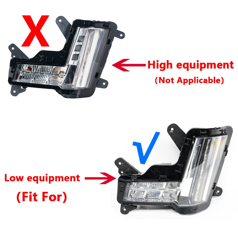 Without Crash Brake For Cadillac Escalade /ESV 2015 2016-2020 Front Bumper Light Fog Light Daytime Running Light Driving Light