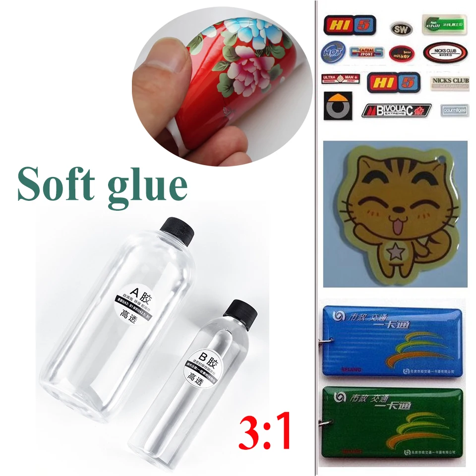 

Epoxy resin epoxy resin Flexible resin crystal nameplate anti-yellowing diy jewelry nameplate simulated water-resin AB soft GLUE