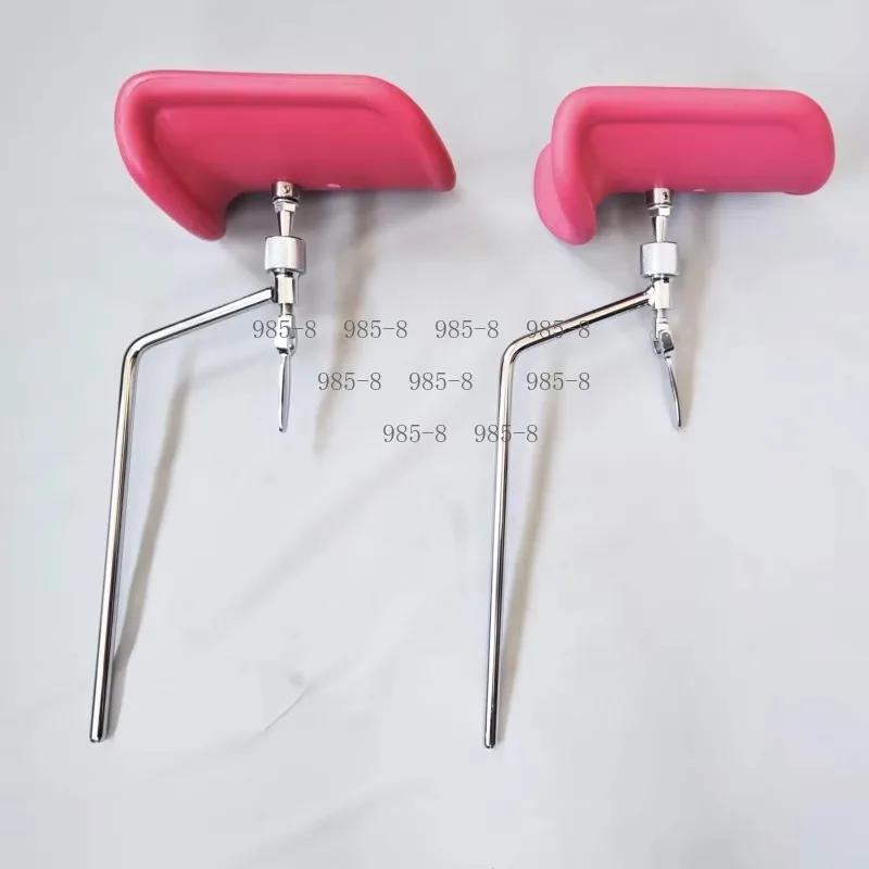 Gynecological Examination & Operating Table Accessory ABS Galvanized Leg Support, Adjustable Lithotomy Position Leg Rest Frame
