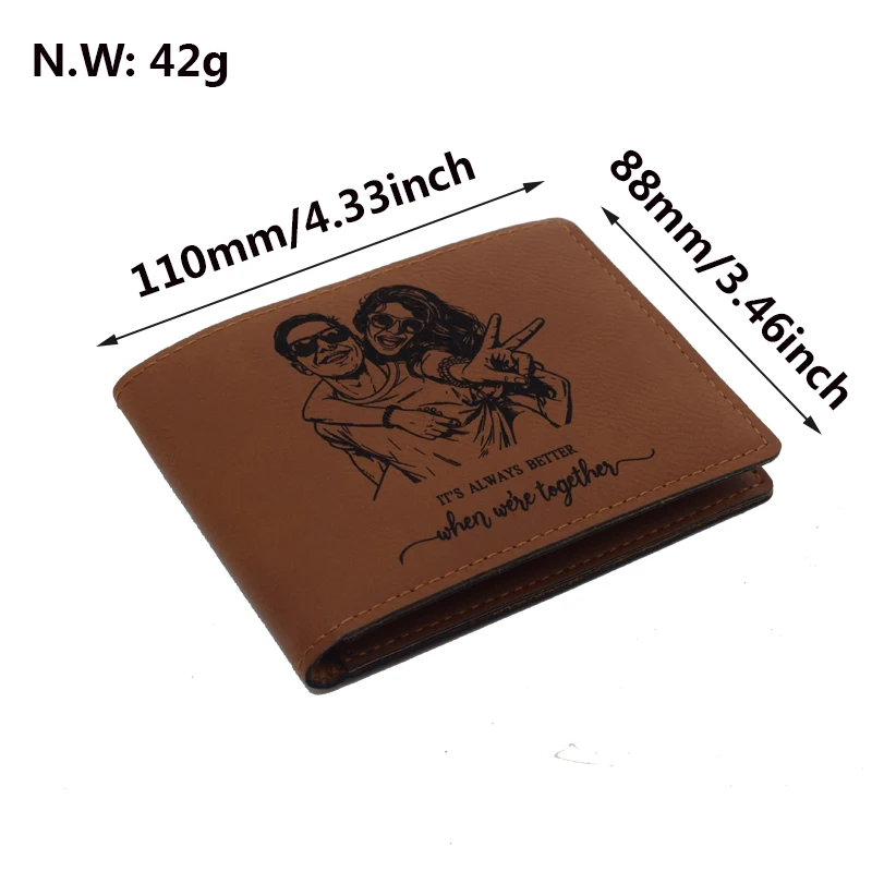 10pcs/Lot Retro Laser Engraving PU Leather Wallet Blanks for Laser Engrave Wallet Lsaser Engrave Blanks