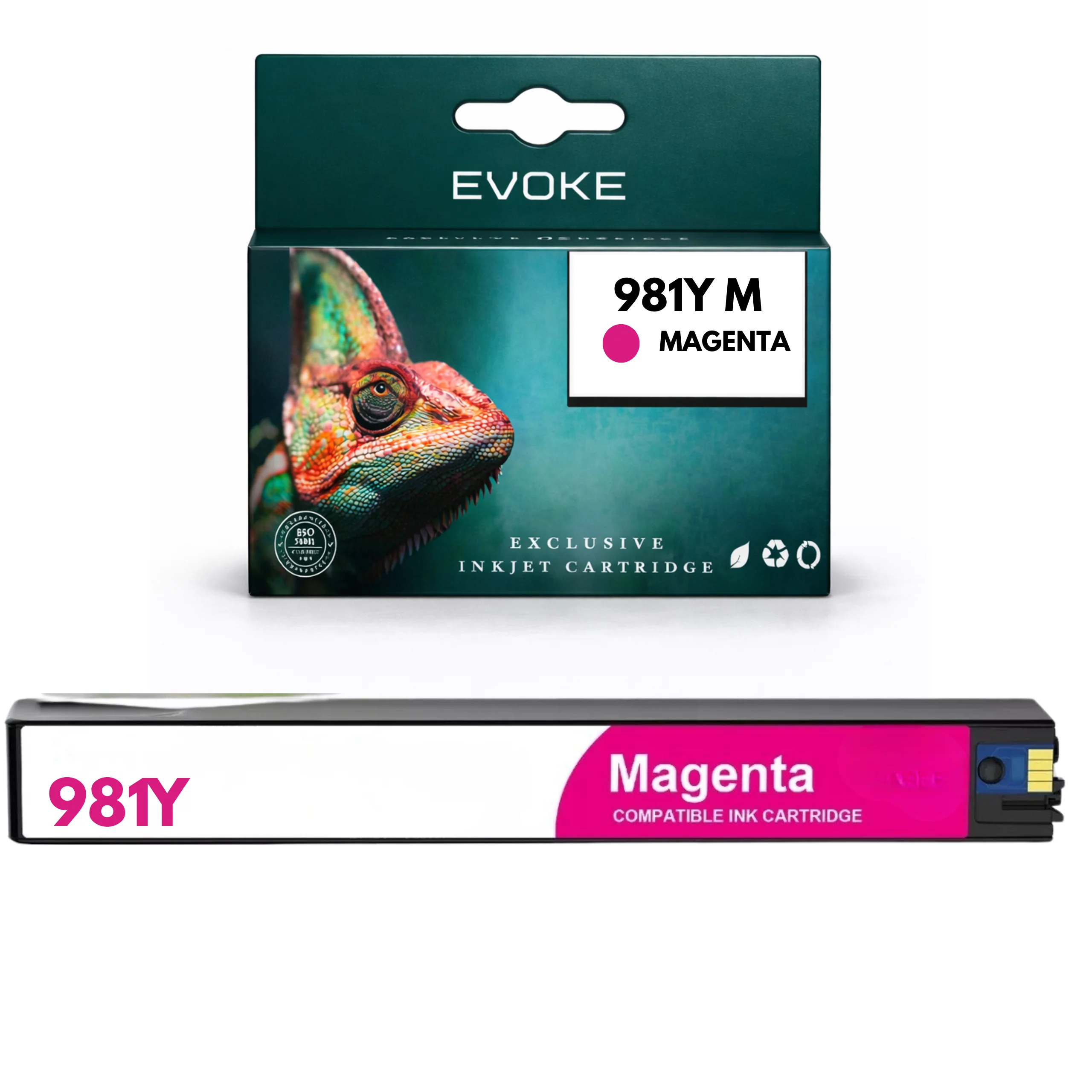 Evoke Compatibele Inkt voor Hp 981Y L0R14A Magenta 16000 Pagina's Pagewide E55650 Mfp E58650 556/586