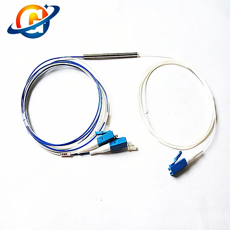 

2pcs/Lot Fiber Optic 1X2 Steeltube Type DWDM Filter 1520~1570nm 100G 200GHz DWDM Multiplexer