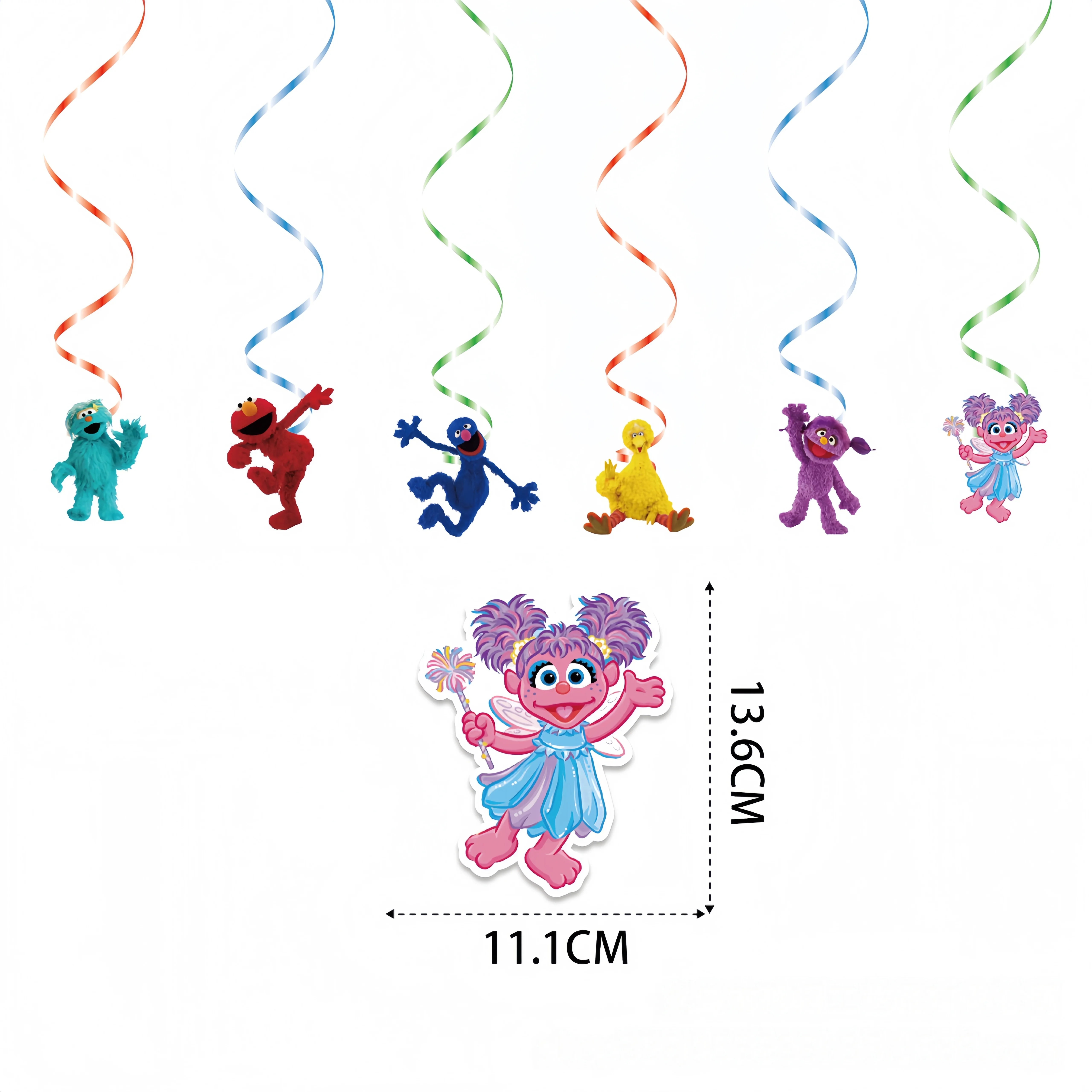 Sesames Cartoon Streeted Geburtstagsparty Dekoration Geburtstagsballon Tischdecke Becher Teller Kuchenform Baby-Shower Kinderparty Zubehör – Detail 5