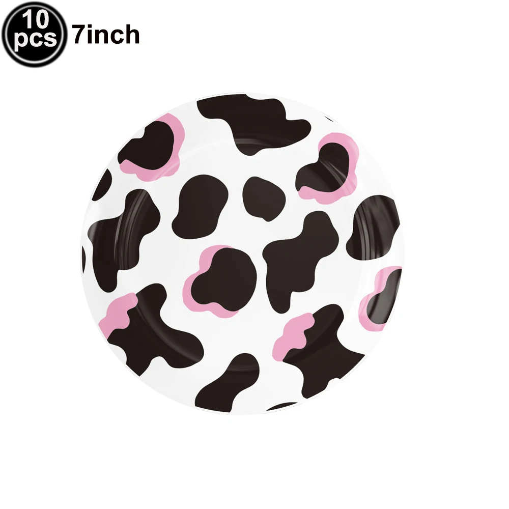 Cow Cake Topper Happy Birthday Cake Decoration Cupcake Toppers Farm Cow Theme Baby Shower Boys Girls Birthday Party Supplies