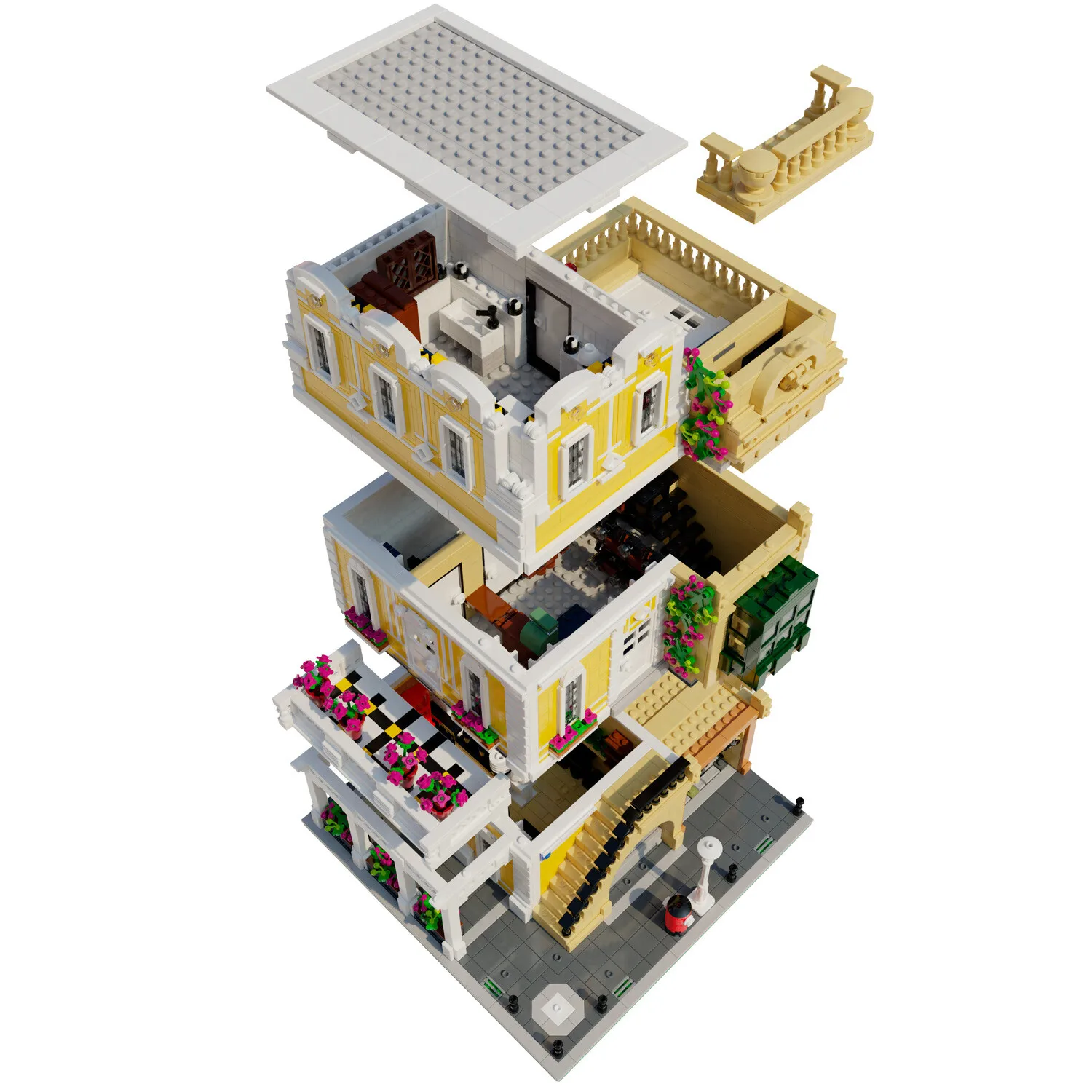 

MOC-122357 Posh Restaurant Modular Building with Interiors 3490 Parts-122357