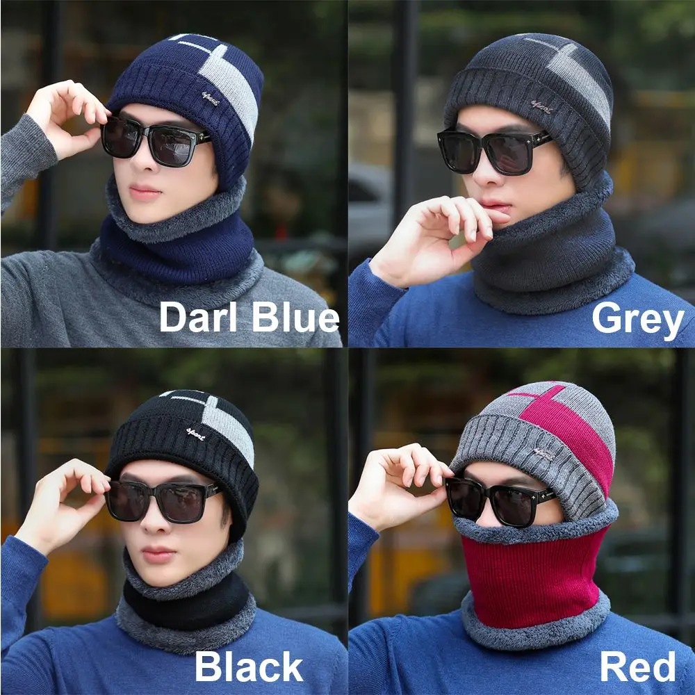 قبعة صغيرة محبوكة لركوب الدراجات للأولاد والبنات من الصوف السميك قبعة صغيرة مقاومة للرياح وشاح شتوي دافئ #4