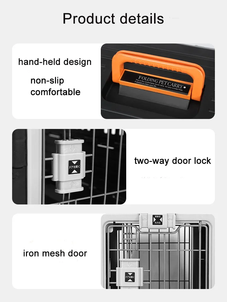 Wholesale Xxl Jaula De Transporte Plastico Acero Stainless Kennels Collapsible Dog Crate Cage Jaula Para Perro for Dog