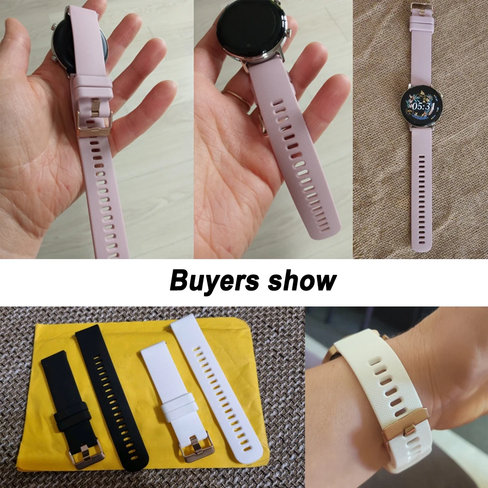 20mm Rose gold buckle Silicone Watchband For Polar Ignite/Unite Strap Polar Ignite 2 Bracelet Replacement Strap Accessories