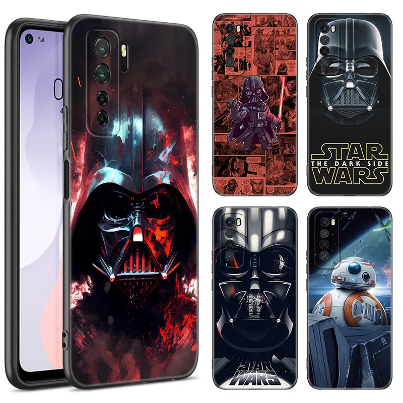 S-Star W-Wars Black Silicone Phone Case For Huawei Nova 11 12 Ultra 9 10 SE Pro 11E 11i 12i Y70 Plus Y60 Y61 Y71 Y72 Y90 Y91