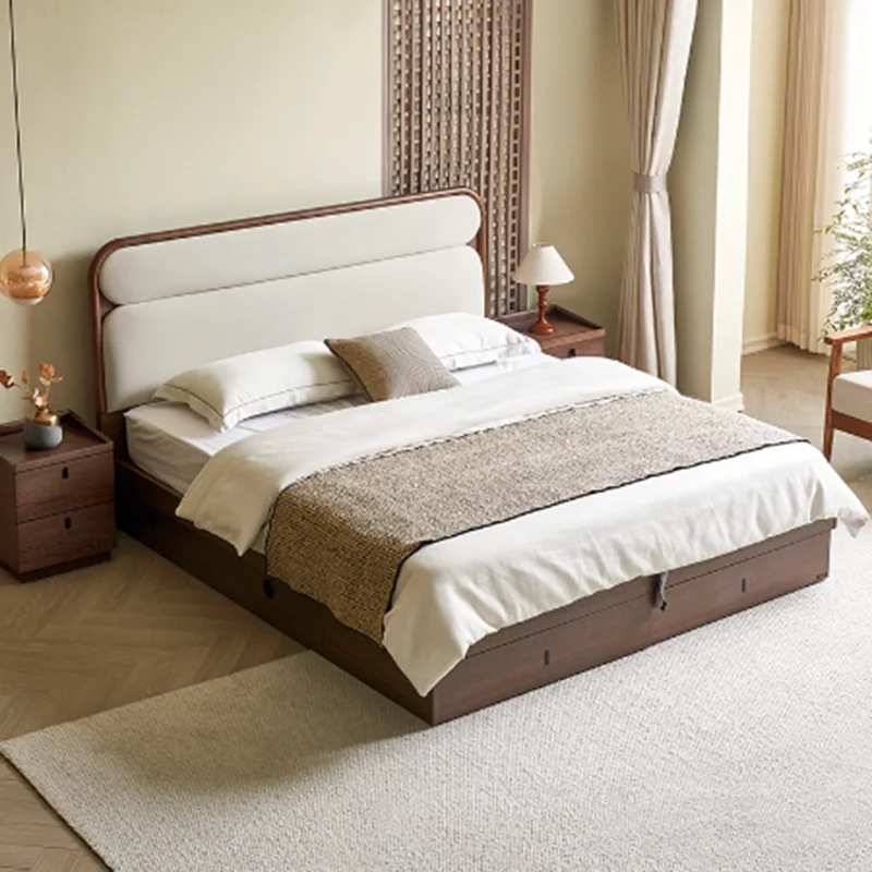 

Large Size Room Decor Bed Vintage Professional Fashion Interior Save Space Creative Soft Bed Lounge Cama Solteiro Home Products