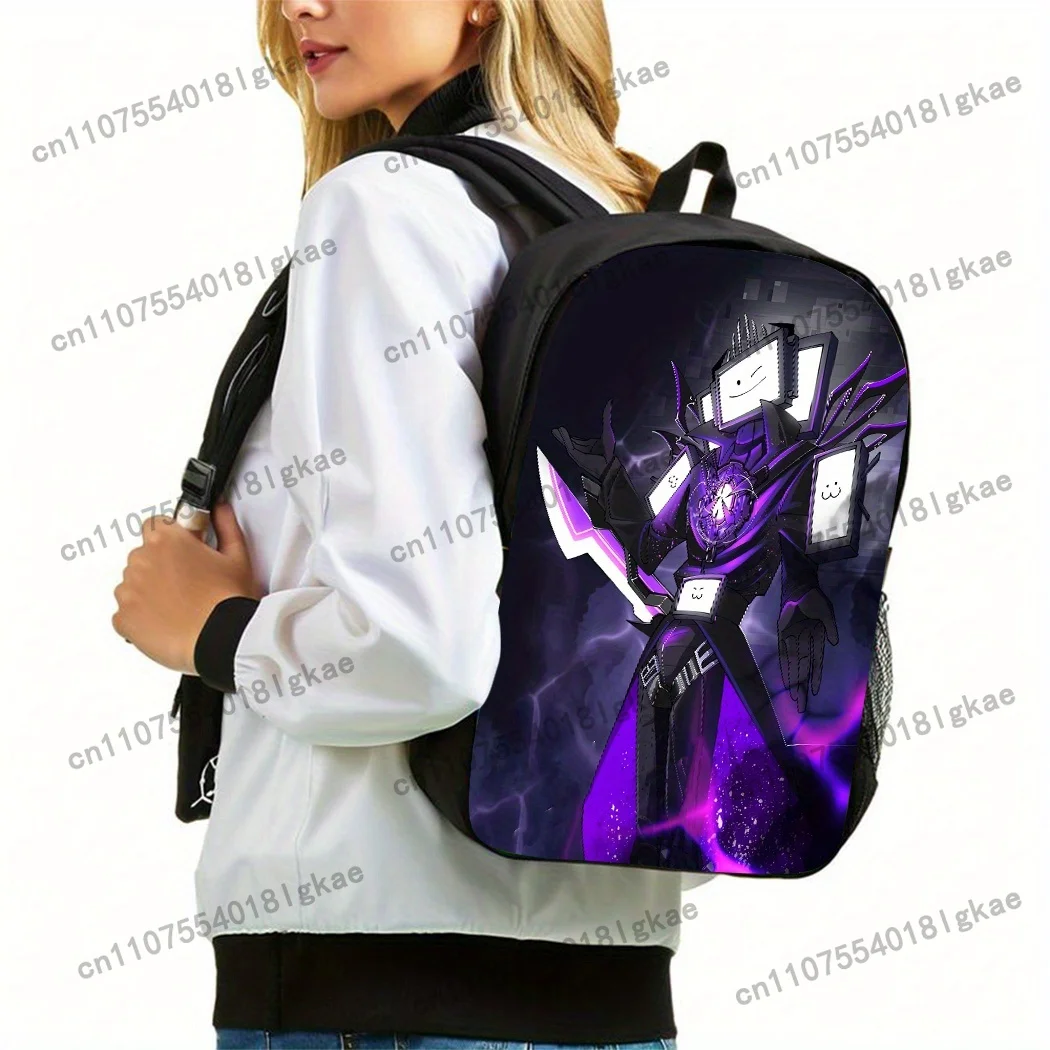 3pcs Skibidi Toilet Themed Unisex Backpack, Including School Bag, Pencil Case And Crossbody Bag. Cool Handle Print, Large Capaci