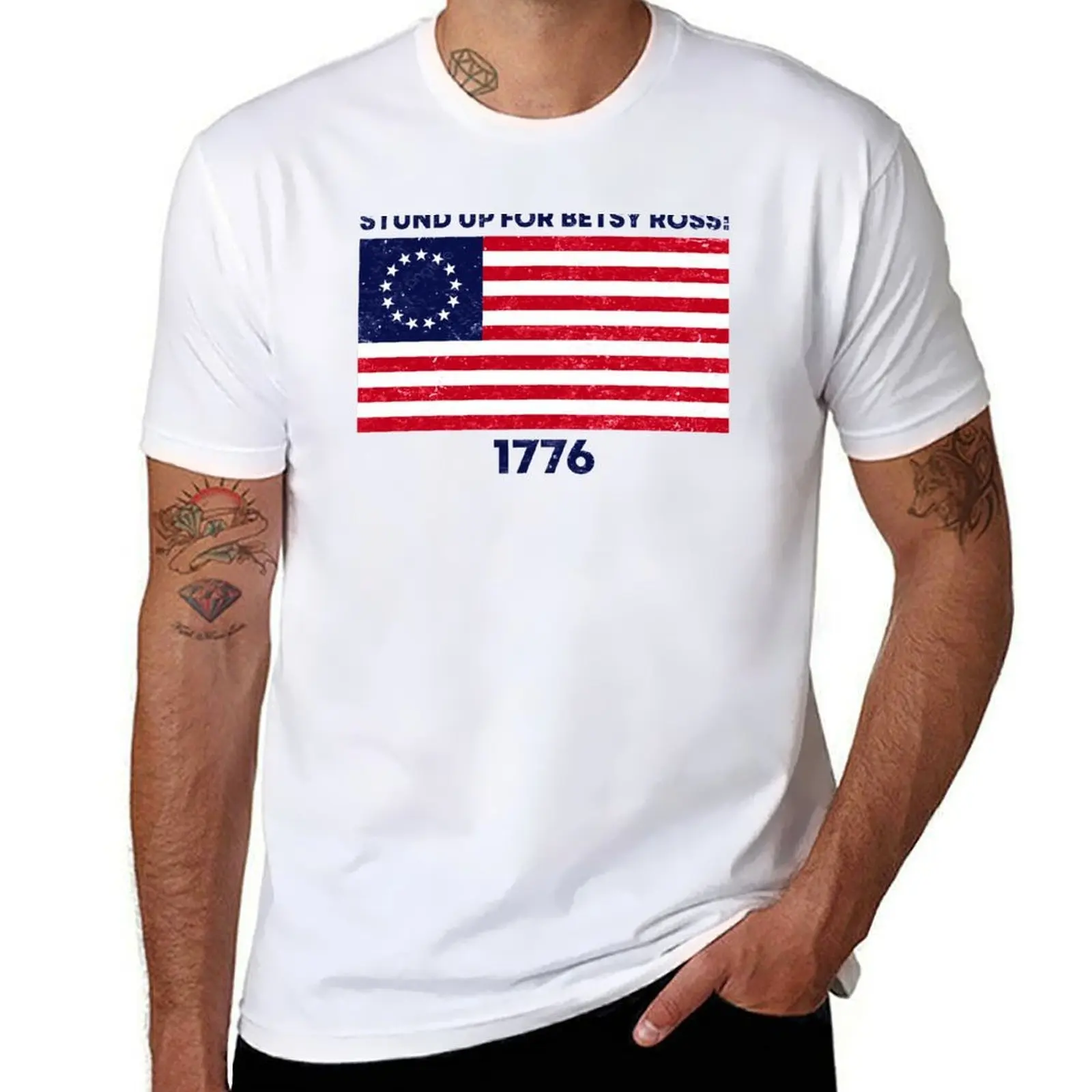 

rush limbaugh stund up for betsy Ross Flag 4th of july T-Shirt man t shirt designer T-Shirt