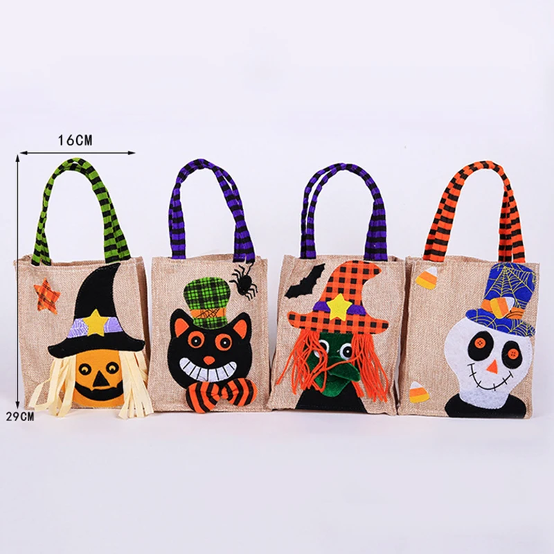 Bolso de mano no tejido para regalo de Halloween, bolsa de dulces, bolsa de calabaza de Festival fantasma, decoración de utilería, suministros para fiestas de Halloween, nuevo