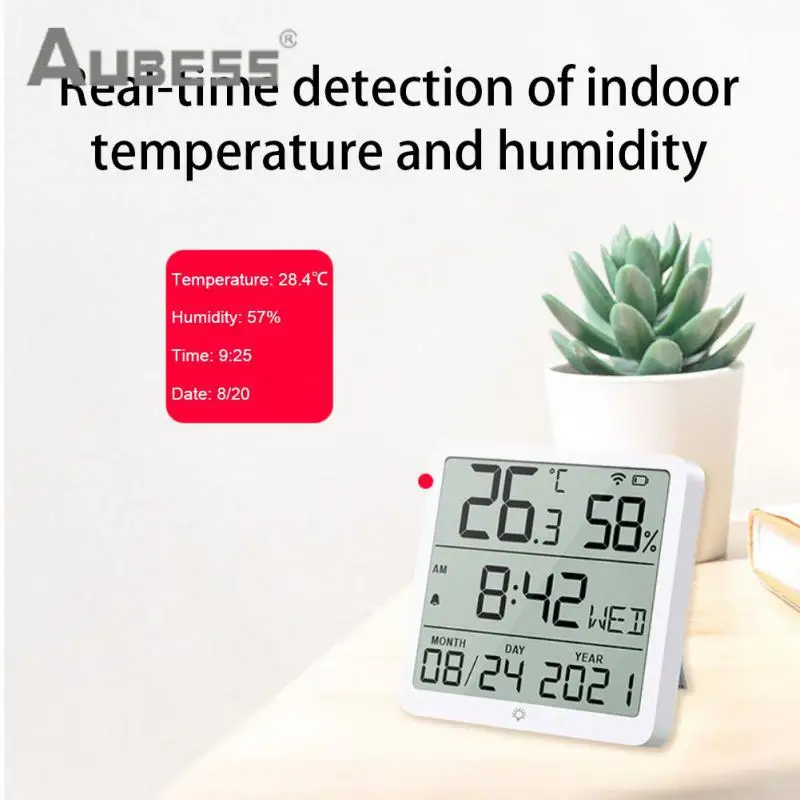 

1~10PCS Tuya Smart WIFI Temperature Sensor,Smart Home Indoor Humidity With LCD Display Remote Smart Life Homekit,Via Alexa