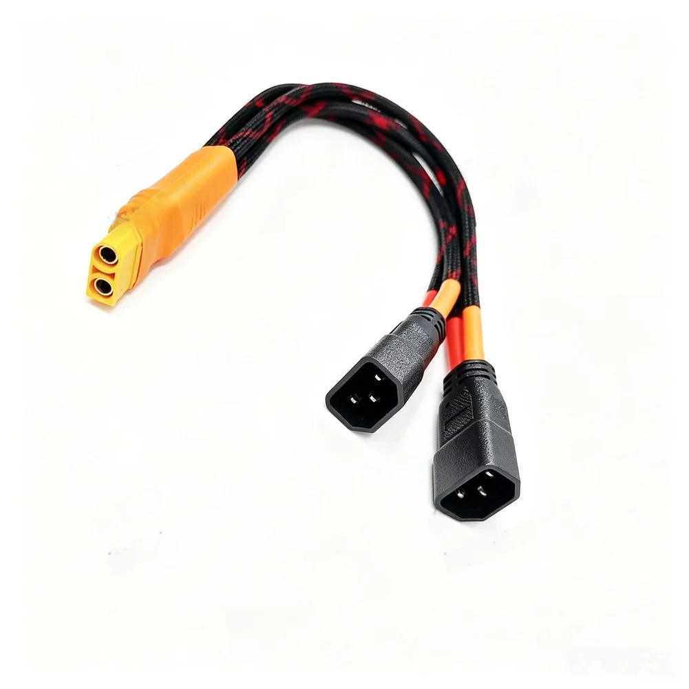 Portable Flexible Silicone Male Female To Dual Straight Pin Socket Power Cable Electric Scooter Butt Cable Connector Parts