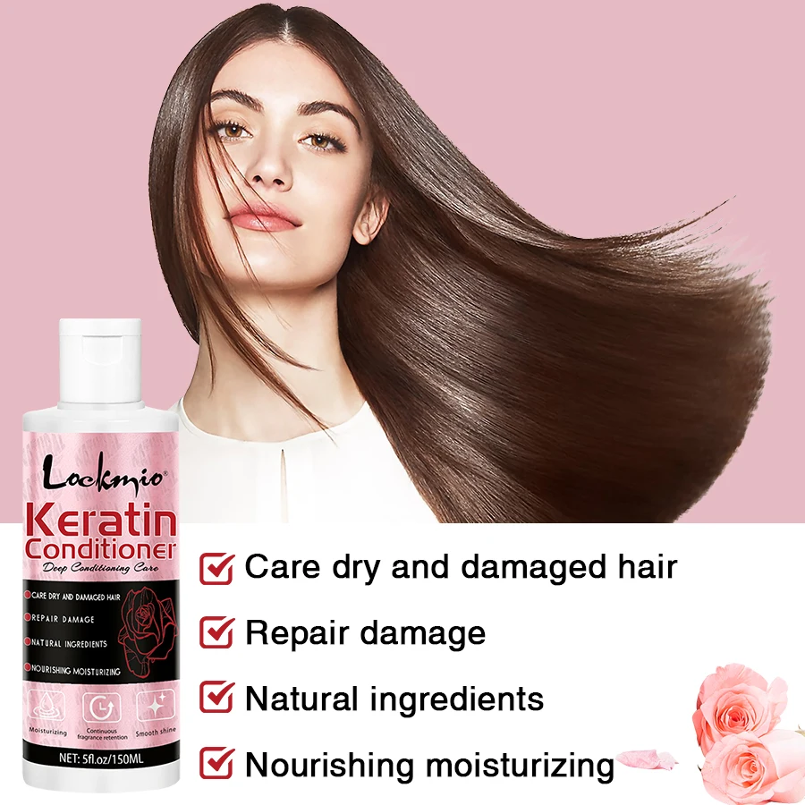 LOCKMIO 8pcs/set Keratin Conditioner Women Hair Care Products Wig Bonding Glue and Remover Smoothing Flyaways Edge Control Wax