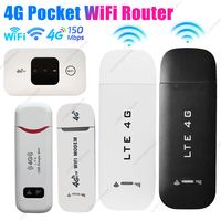 4G Wireless LTE WiFi Router 4G SIM Card Portable 150Mbps USB Modem Pocket WiFi Hotspot Dongle Mobile Broadband for Home Office