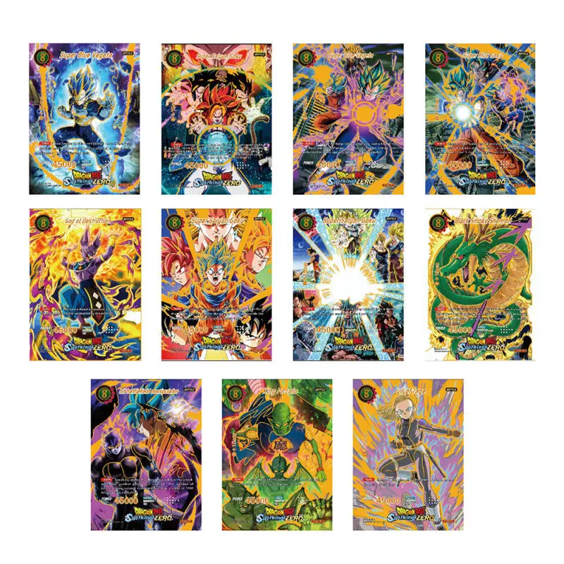 

Набор из 11 шт. карт Dragon Ball: Вегета IV, Сон Гоку, Андроид 18, Вегетто. DIY-карточки для самостоятельного изготовления, цветные, с эффектом вспышки. Коллекционные аниме-карточки для игр. Подарок-игрушка.