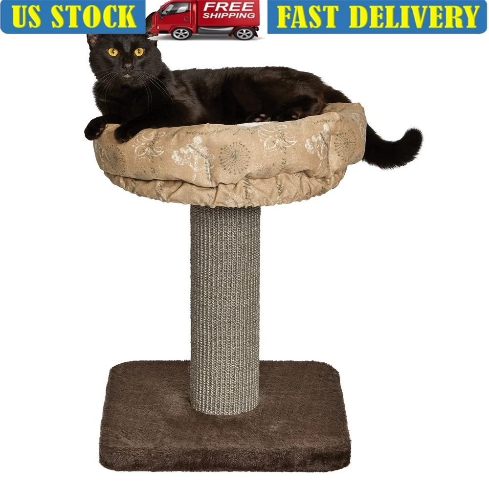 

21 Inch Multi-Level Cat Tree with Removable Bed Stylish Feline Furniture Ideal Indoor Cats Cozy Lounge Space