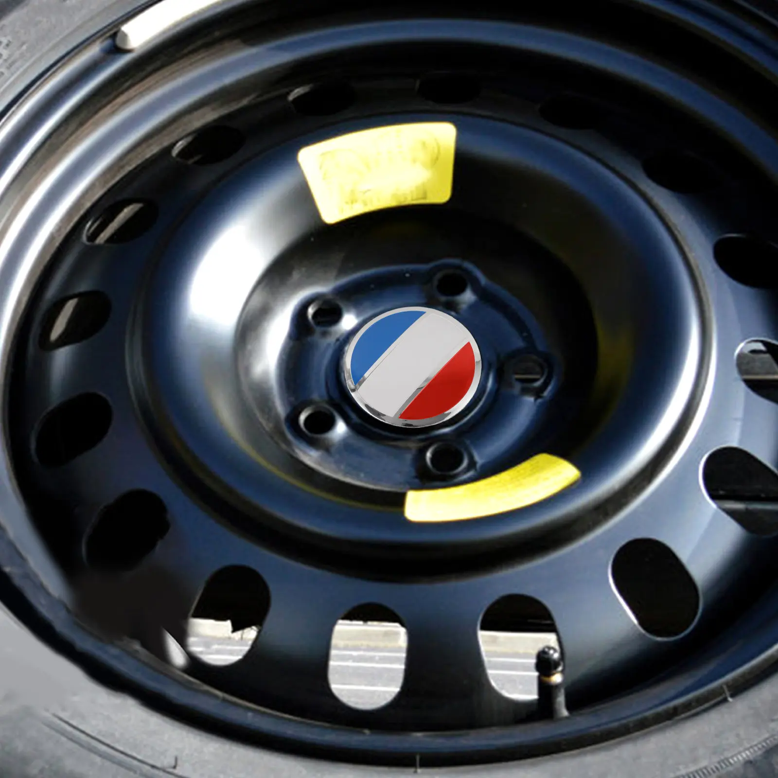 Car Hub Cap Sticker Wheel Center Hub Decal Compact Strong Adhesive Easy Application Decorative Tire Rim Accessory for Daily