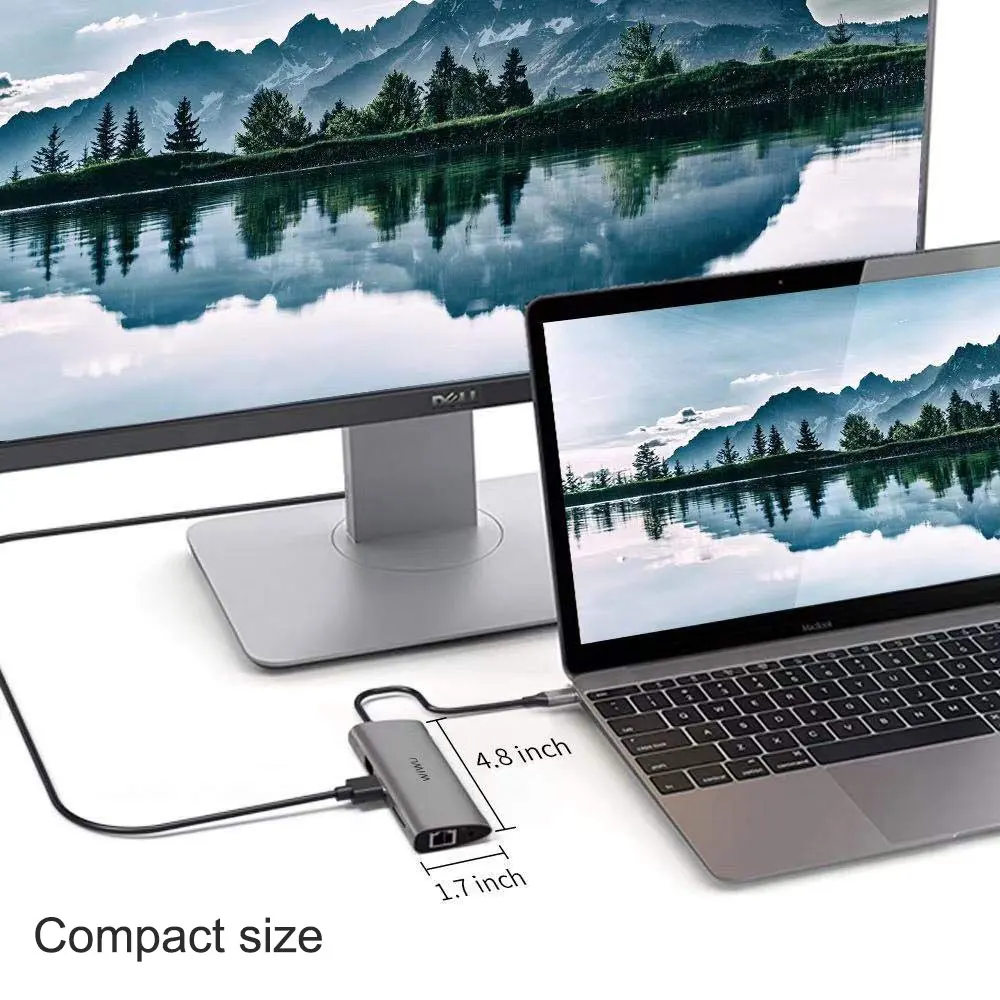 WiWU-concentrador USB 3,0, 11 en 1, multifunción, tipo C, para MacBook Air Pro PD, carga rápida, VGA, Micro USB, para Huawei y Xiaomi