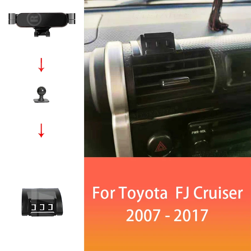 

Car Phone Holder GPS Navigation For Toyota FJ Cruiser 2007-2017 Adjustable Rotating Phone Holder Base Car Interior Accessories