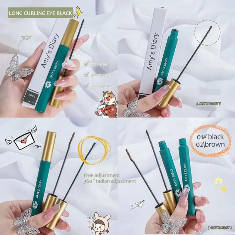 Zwarte mascara verlengt wimpers Extra volume Langdurige waterdichte natuurlijke wimpers Vrouwelijke professionele make-up Koreaanse cosmetica