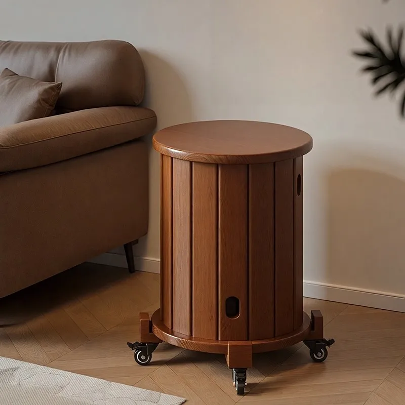 Solid wood can be stacked side stools living room home sofa side small table can be moved storage four-in-one