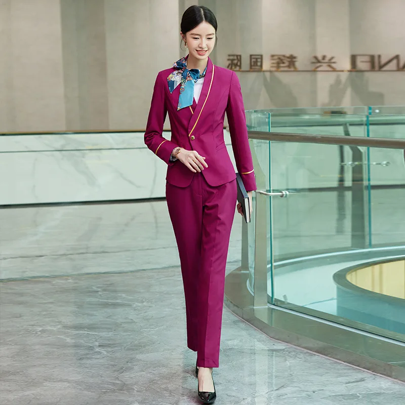 New Business Manager Business Wear Long Sleeve Suit Suit Female Spring and Autumn Formal Wear Sales Department Executive Slim-Fi