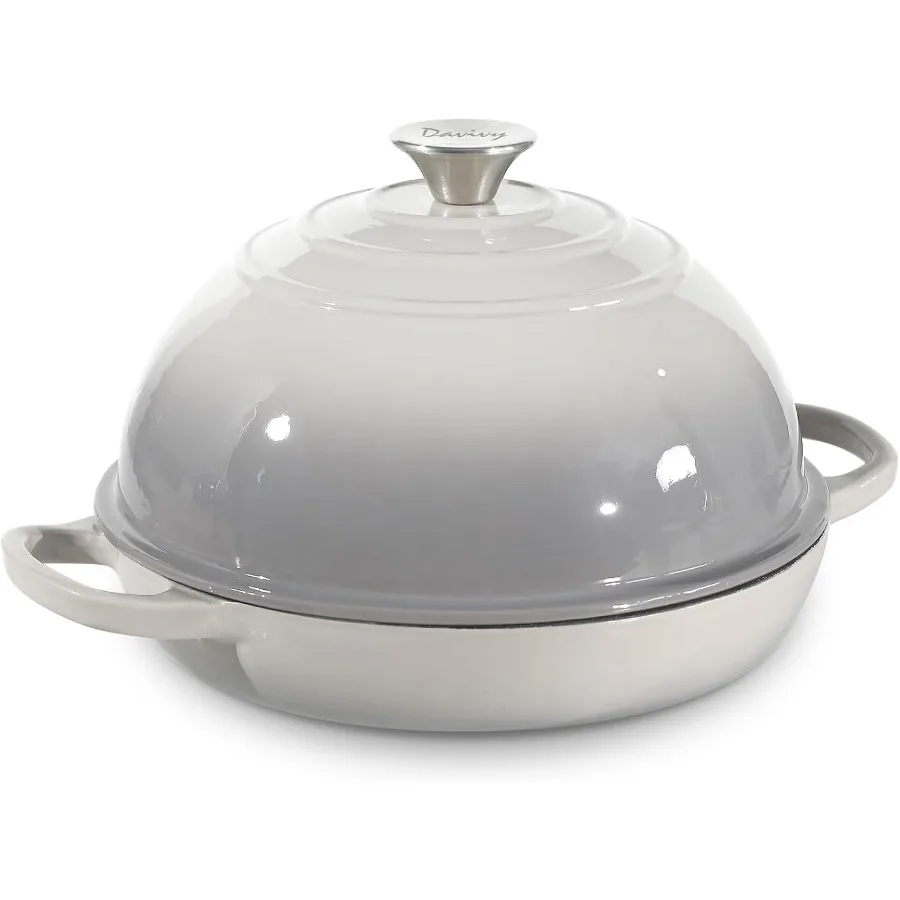 

Чугунная голландская печь 5,5QT с крышкой, голландская печь для хлеба для хлеба на закваске, 10-дюймовая круглая форма для выпечки хлеба на закваске, эмалированная литая I