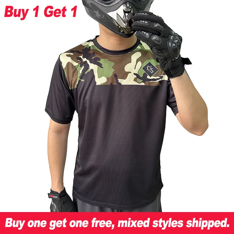 

Мужская свободная велосипедная майка 2026 для активного отдыха, мотокросса и эндуро, акция: купи одну, получи вторую бесплатно