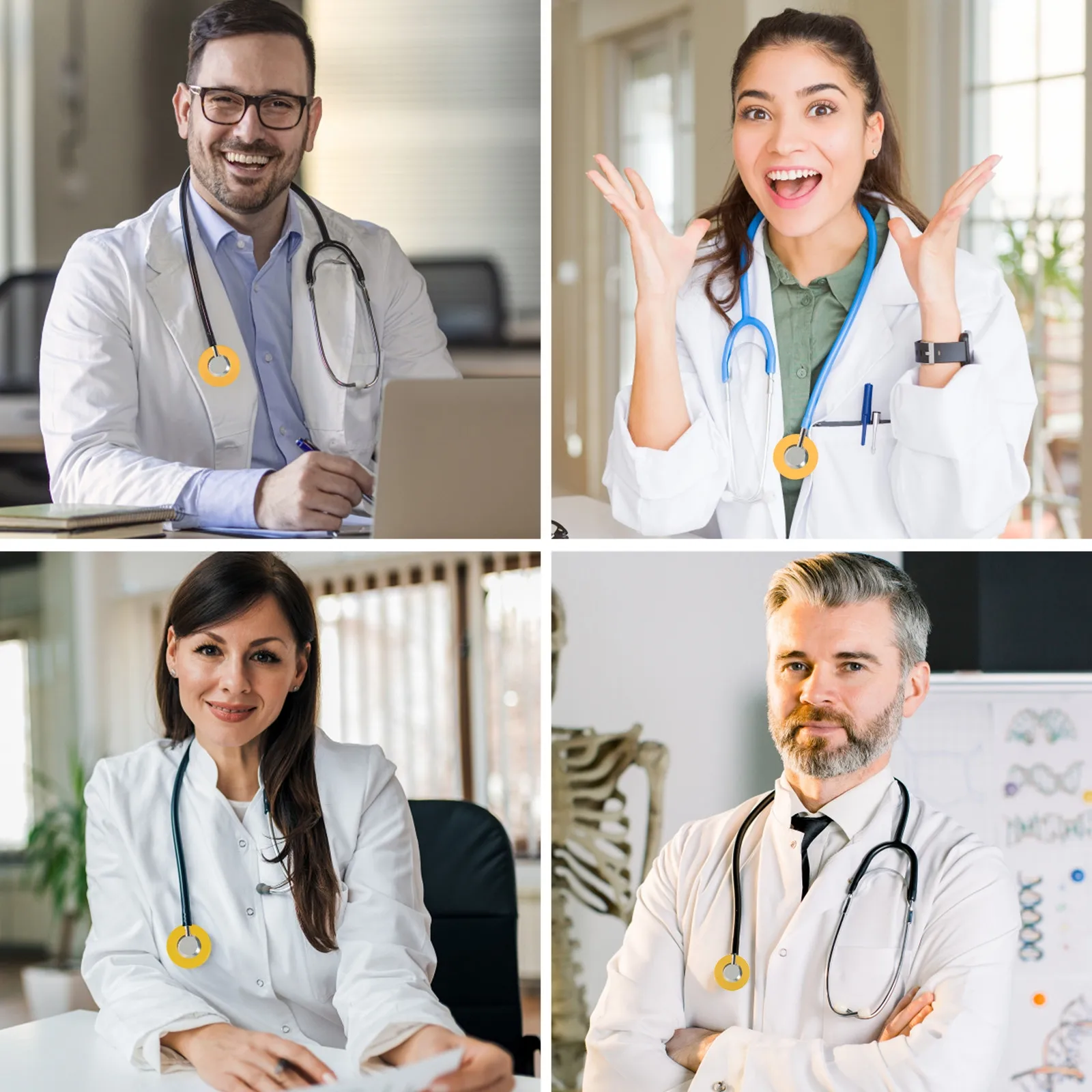 10Pcs Stethoscope Head Protective Cover Portable Silicone Protector Replacement Accessories for Nurses Doctors Students