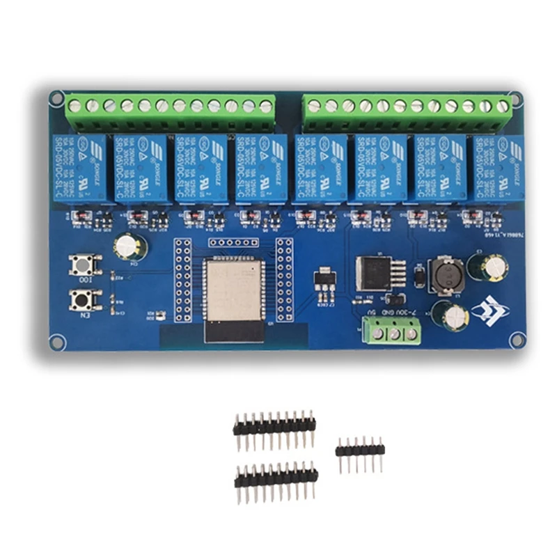 DC5-30V Power Supply ESP32 WIFI Bluetooth BLE 8 Way Relay Module ESP32-WROOM Secondary Development Board