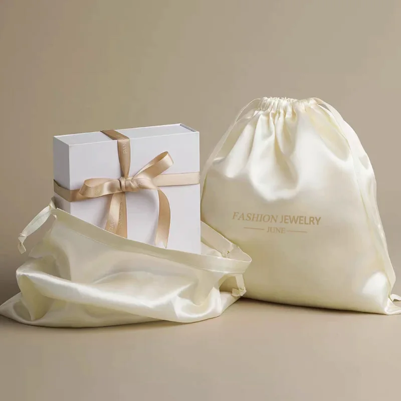 Bolsas de Regalo de Satén de Seda, Bolsas para Perfumes y Pestañas, Bolsas Antipolvo, Bolsas de Embalaje de Maquillaje de Alta Calidad, Bolsas con Cordón para Joyería