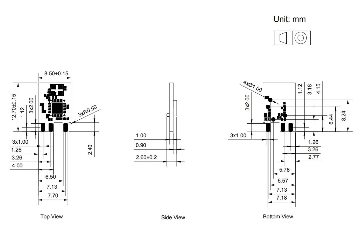 ESP8685-WROOM-07 Module 2.4GHz Wi-Fi/Bluetooth 5 Mini Module