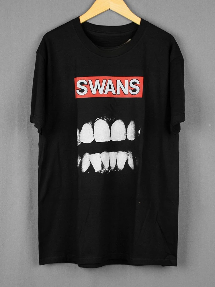 

Swans Filth с коротким рукавом в европейском и американском стиле в стиле панк, маленькие американские свободные повседневные хлопковые футболки с принтом для мужчин и женщин