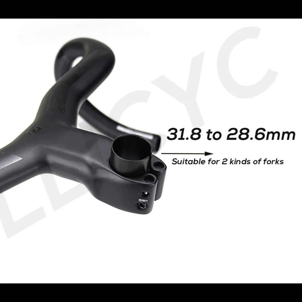 Syncros Creston IC SL Carbon Handlebar Internal Routing Road Bicycle HandleBar Di2 Matte Black Integrated  Cockpit With mount - Image 6