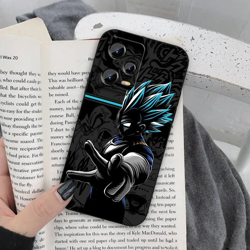 Luxury D-Dragon Ball Art Goku For Xiaomi Redmi Note 13 12R 12 12S Turbo 11 11T 11S 10 10S Pro Plus 5G Black Cover Phone Case