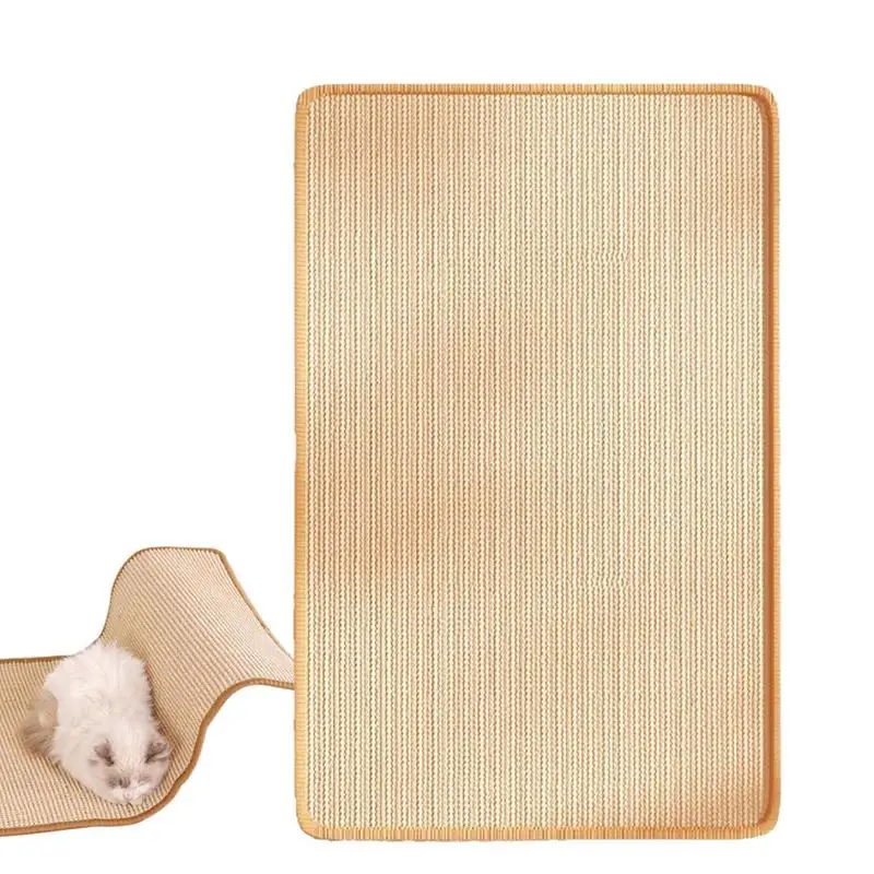 

Cat Scratch Mat for Indoor Cats Anti-Slip Sisal Cat Mat for Sofa Bed Chair Desk Legs Summer Household Sisal Mat for Protect Car