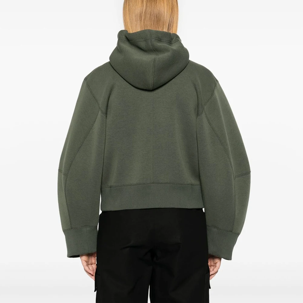 Cotton Blend Women Sweatshirt Y2k Simple Casual Loose Commuter Hundred Long Sleeve Hooded Jacket Tops 2024 Autumn New