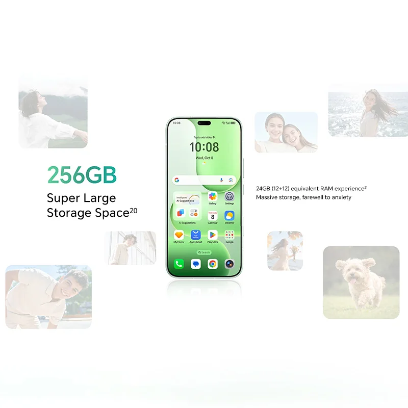 Original New Global Version HONOR 600 Lite 5G 8GB+256GB 6.6'' AMOLED Screen 108MP Main Camera 6520 mAh 45W SuperCharge NFC view 4