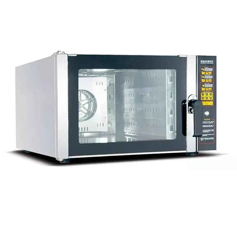 4 Tray Industrial Electric Convection Oven with Steam Function for Baking Bread