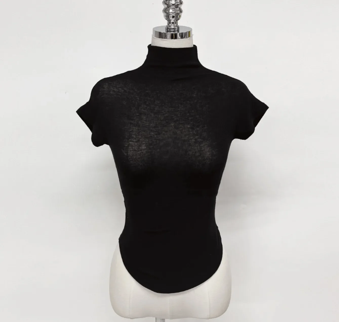 2026 Casual Summer T-Shirt Women Basic O Neck Woman Clothes Sexy Low Chest See Through Soft Slim Tops Tee Shirt Femme