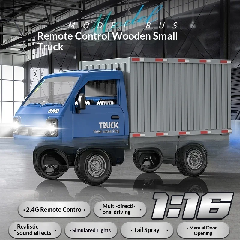 

KF21 Грузовик с дистанционным управлением, масштаб 1:16, автомобиль с микрокартой и распылителем, грузовой багажник, прочный игрушечный дрейфующий автомобиль для детей