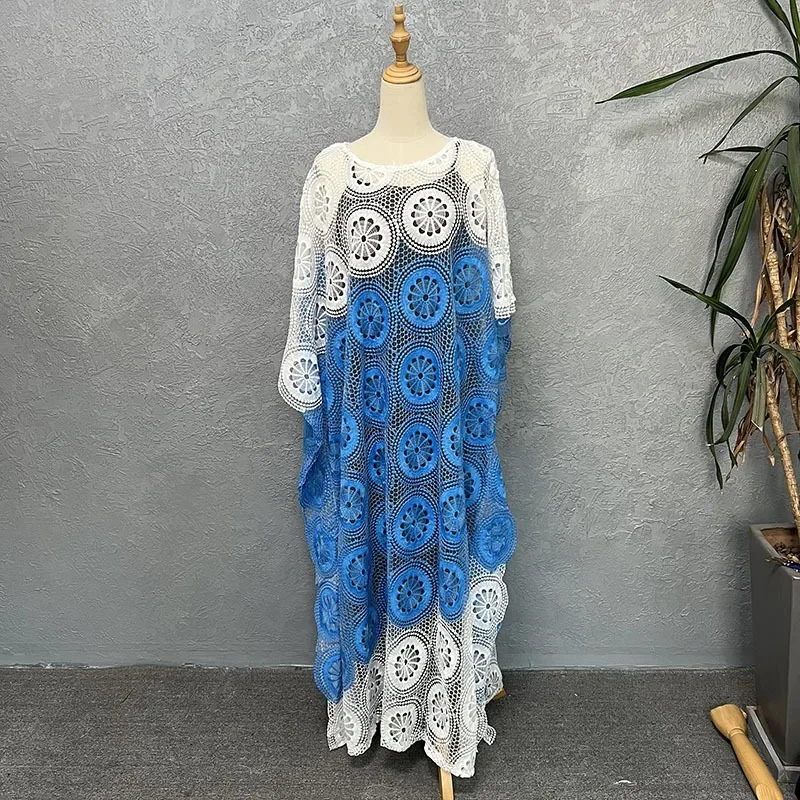 

African Party Dresses for Women Elegant Lace Africa Clothing New Muslim Fashion Abayas Dashiki Robe Kaftan Long Maxi Dress 2025