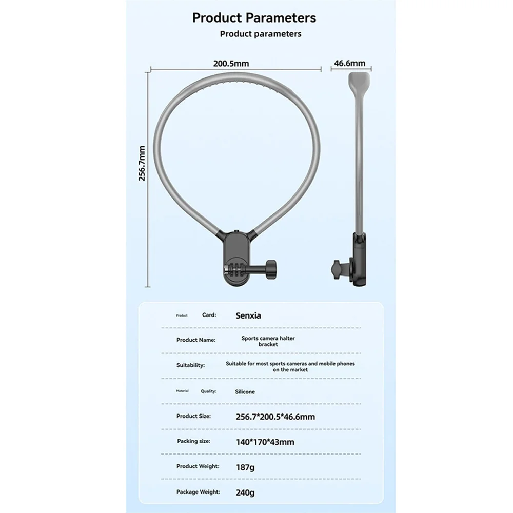 Silicone Sports Camera Halter Bracket Neck Hanging Magnetic Quick Release Bracket Sports Camera Assecceries