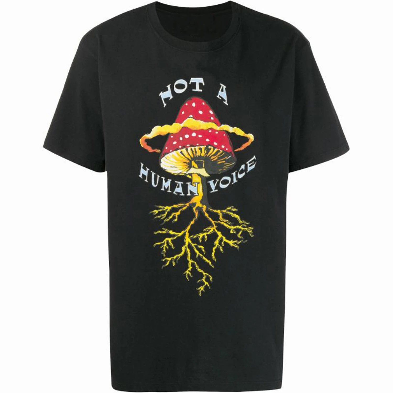 Not A Human Voice. Creative Design Mushroom Printed Mens T-Shirt. Summer Cotton Short Sleeve O-Neck Unisex T Shirt New S-3XL