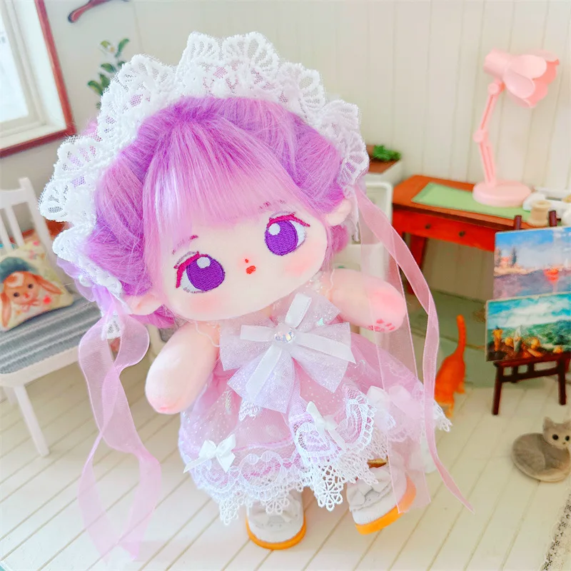 Ropa de muñeca de 20cm, vestido de princesa, 20cm, accesorios de muñecas de peluche de algodón, muñeca Idol, cambio de ropa, juego de ropa, traje de Juguetes