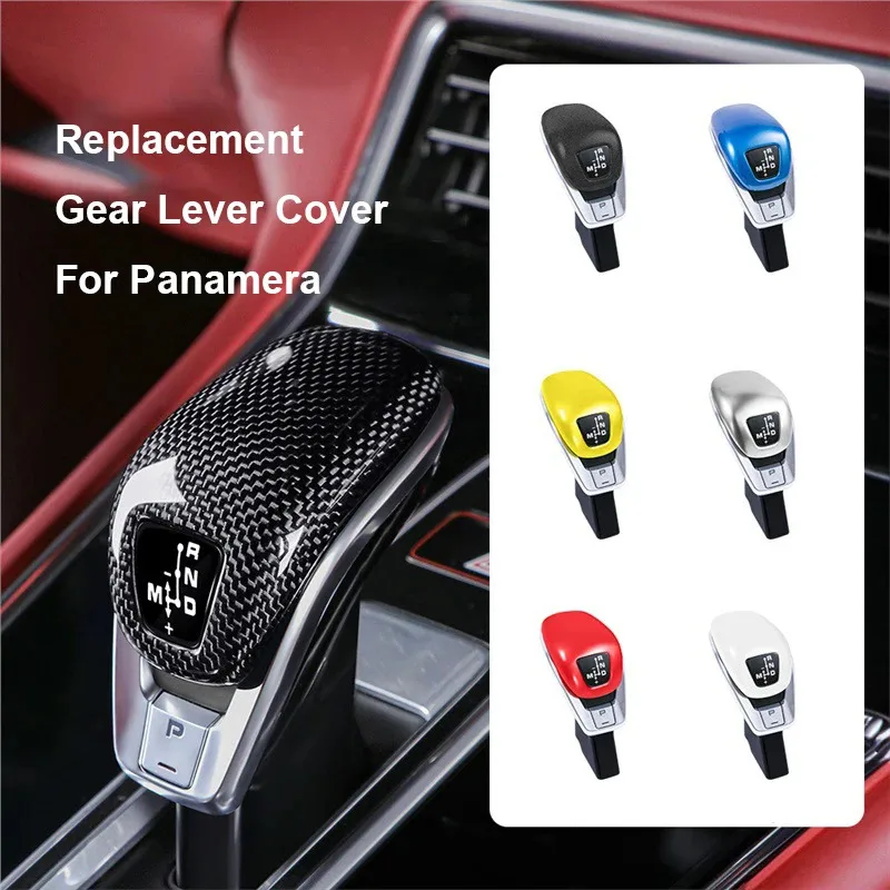 For Porsche Panamera 971 2017-23 Carbon Fiber Car Aircraft Gear Handle Automatic Gearbox Shift Knob Lever Interior Modification