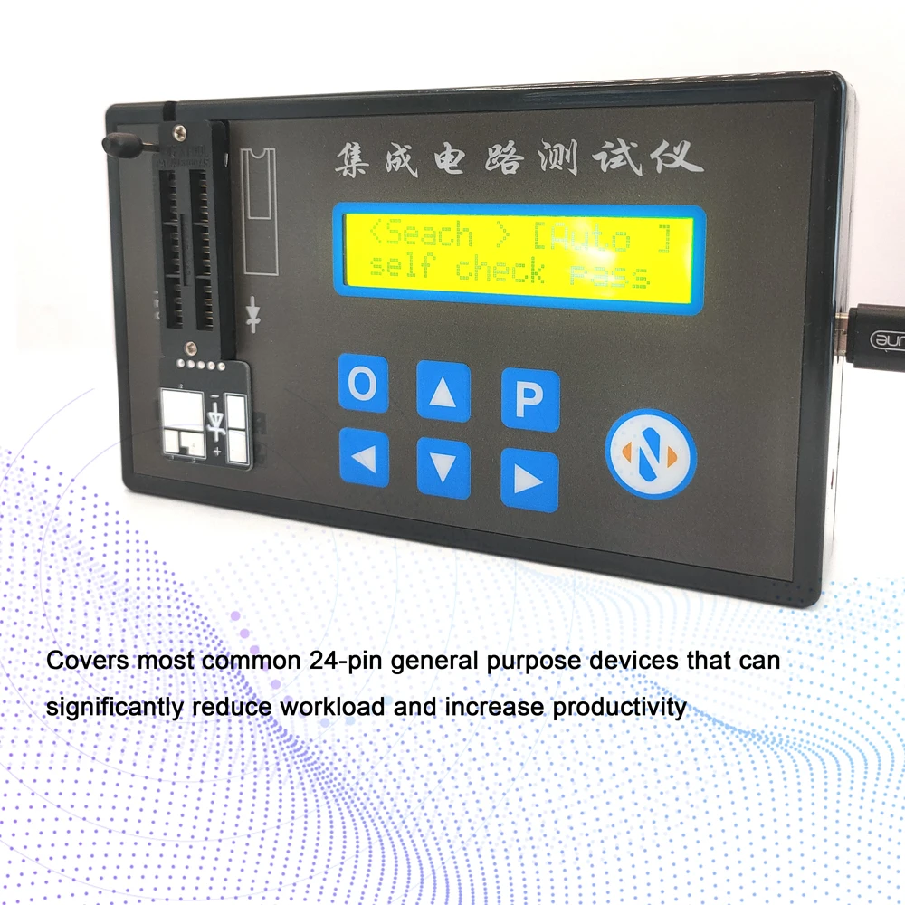 Handheld Rechargeable LED Integrated Circuit Tester Multifunction Transistor Diode Triode Digital Transistor Integrated Detector